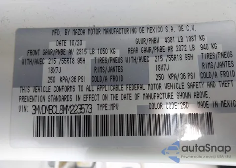 2021 Mazda Cx-30 Preferred from USA, damaged, VIN 3MVDMBCL8MM223573